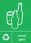 A glass wheelie bin