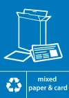 A paper and cardboard wheelie bin