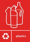 A plastics and bottles wheelie bin